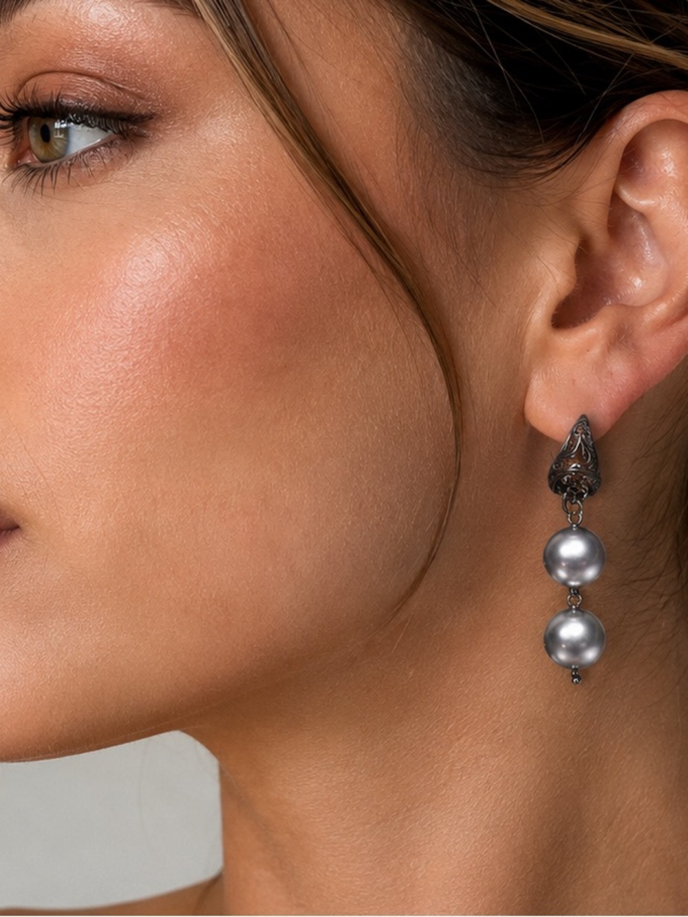 925 Sterling silver Pearl tear drop earrings